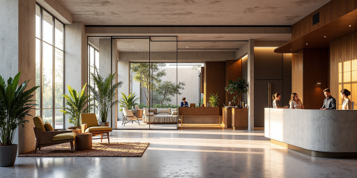 文旅酒店品牌Logo，自然元素融入，绿色调设计，清新风格